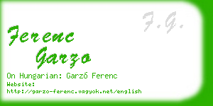 ferenc garzo business card